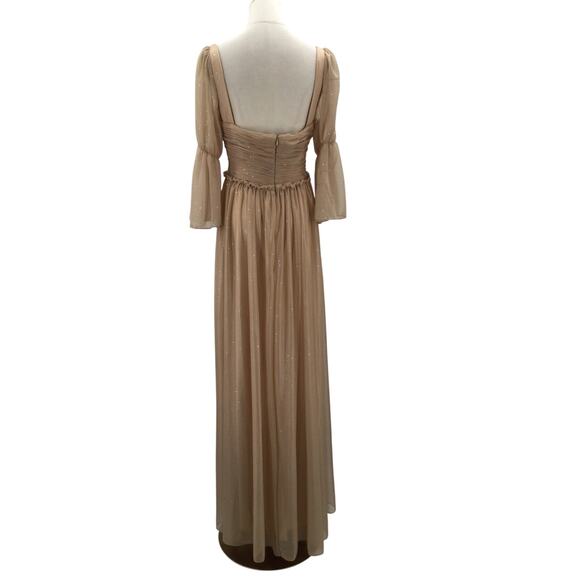 AW BRIDAL 14 1X plus champagne gold Isadora formal wedding guest maxi dress B56 - Picture 3 of 8